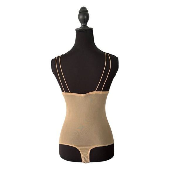 Haute Monde Rhinestone Thong Body Suite Womens Medium Nude Swiftie Festival Rave - Picture 4 of 16